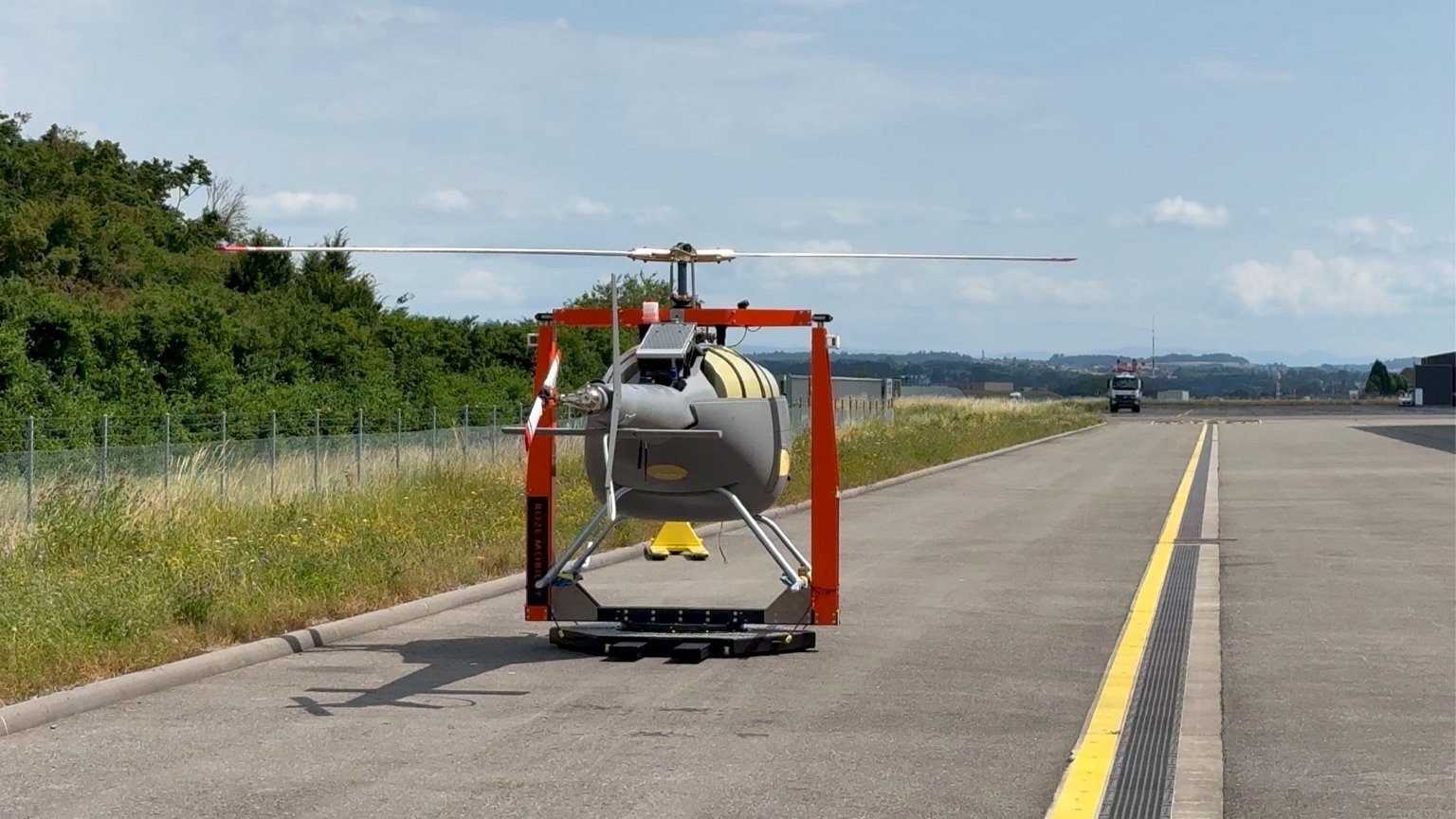 Test stand at runway
